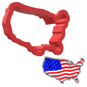 United States Of America 3D Cookie Cutter - STL File Digital Download