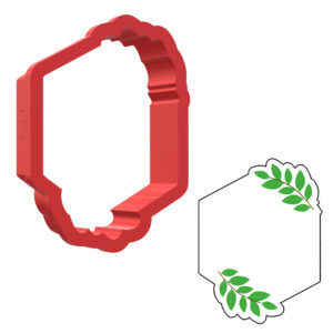 Floral Plaque 3D Cookie Cutter