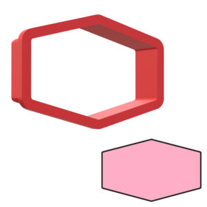Long Hexagon Plaque 3D Cookie Cutter