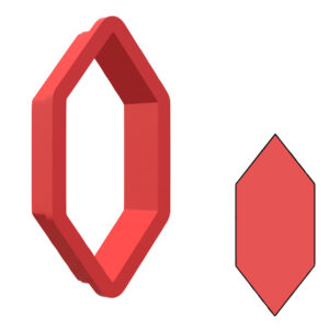 Gem 3D Cookie Cutter - STL File Digital Download