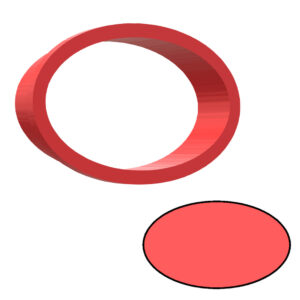 Oval 3D Cookie Cutter - STL File Digital Download