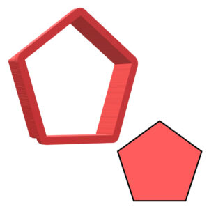 Pentagon 3D Cookie Cutter - STL File Digital Download