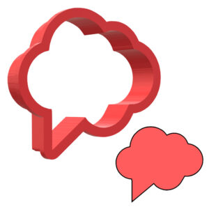Thought Bubble 3D Cookie Cutter - STL File Digital Download