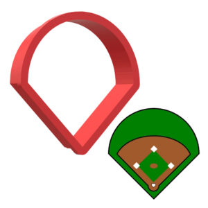 Baseball Field 3D Cookie Cutter - STL File Digital Download