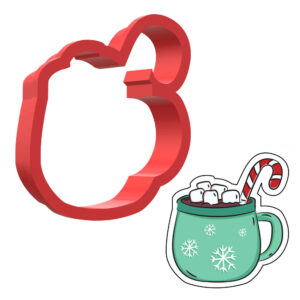 Hot Chocolate Mug 3D Cookie Cutter - STL File Digital Download