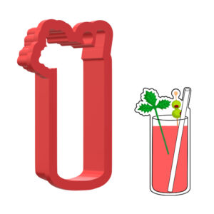 Bloody Mary 3D Cookie Cutter - STL File Digital Download