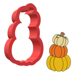 Three Pumpkin Stack 3D Cookie Cutter