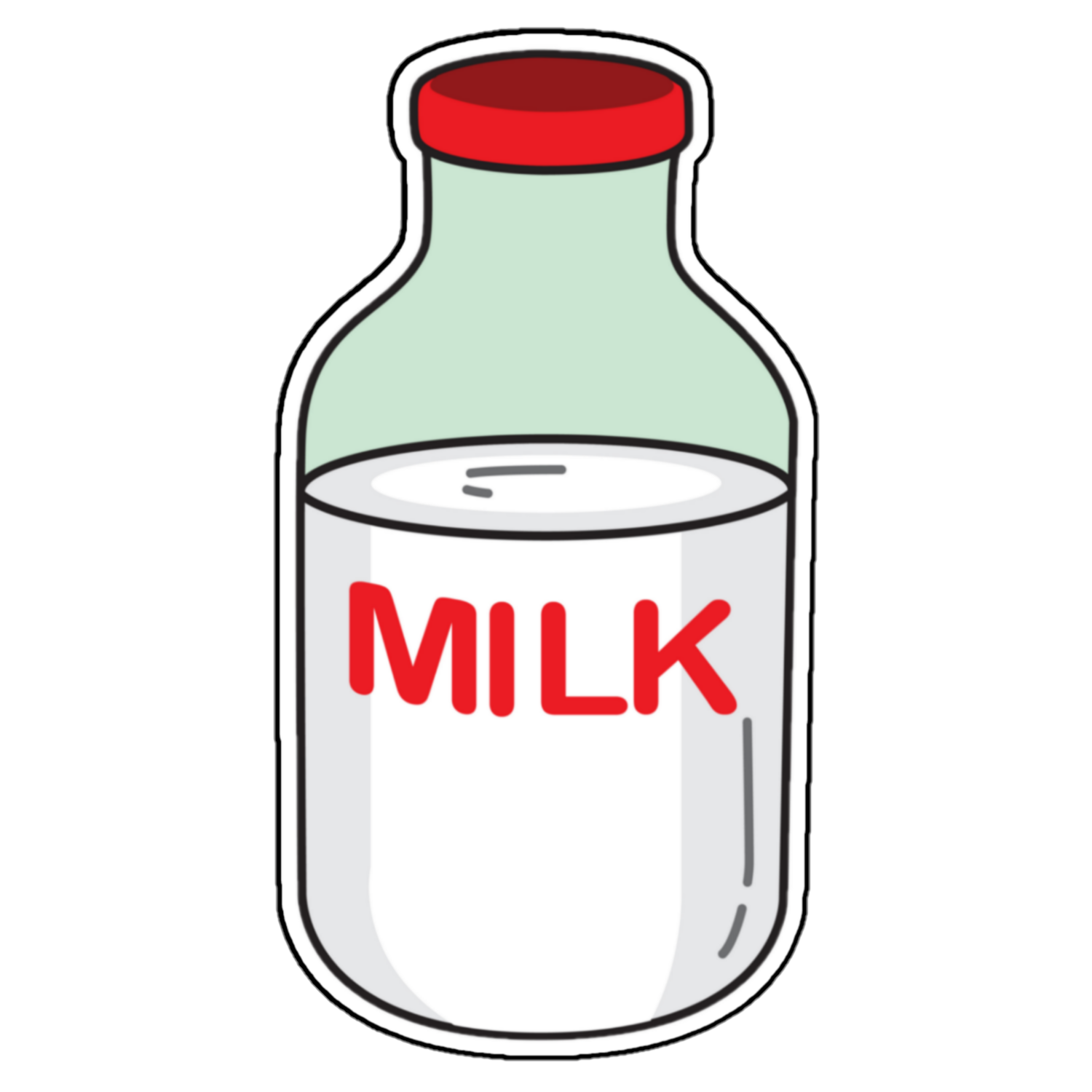 Milk Bottle white background