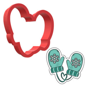Winter Gloves 3D Cookie Cutter - STL File Digital Download