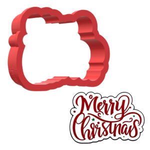 Merry Christmas 3D Cookie Cutter - STL File Digital Download