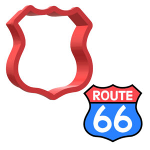 Route 66 Sign 3D Cookie Cutter