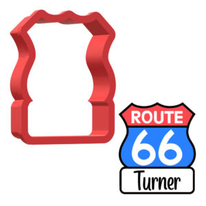 Route 66 Name Plaque 3D Cookie Cutter