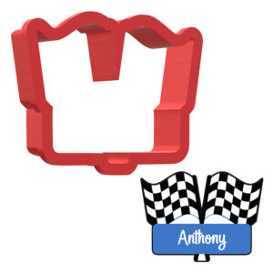 Racing Flags Name Plaque 3D Cookie Cutter