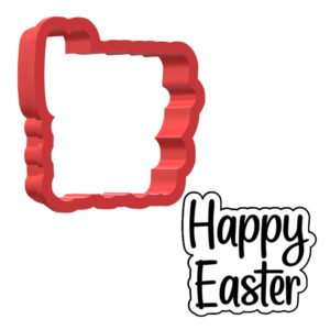 Happy Easter 3D Cookie Cutter - STL File Digital Download