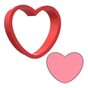 Marshmallow Heart Charm 3D Cookie Cutter - STL File Digital Download