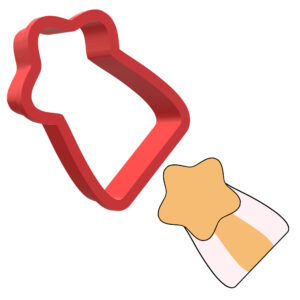Marshmallow Shooting Star Charm 3D Cookie Cutter - STL File Digital Download