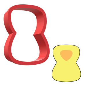 Marshmallow Yellow Charm 3D Cookie Cutter - STL File Digital Download