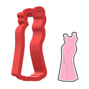 Tall Pink Dress 3D Cookie Cutter - STL File Digital Download
