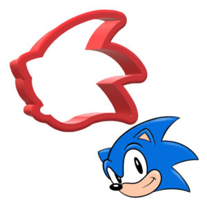 Sonic Head 3D Cookie Cutter